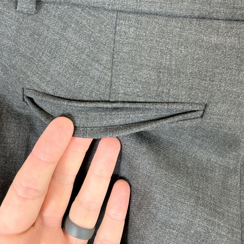 J.Crew Minnie Women's Gray Dress Pants Size 4 Stretch Flat Front Side Zip - Picture 10 of 10